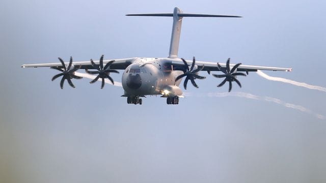 Das Transportflugzeug A400M der Bundeswehr.