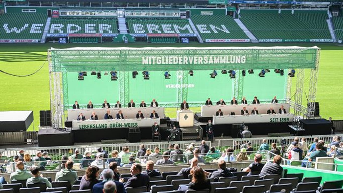Die Mitgliederversammlung von Werder Bremen wurde im Weser-Stadion abgehalten.