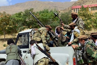 Milizionäre der Miliz von Massoud in der Provinz Pandschir.