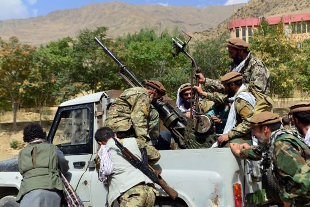 Milizionäre der Miliz von Massoud in der Provinz Pandschir.