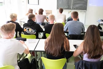 Unterreicht im Klassenzimmer: Schüler eines Gymnasium in Dresden.