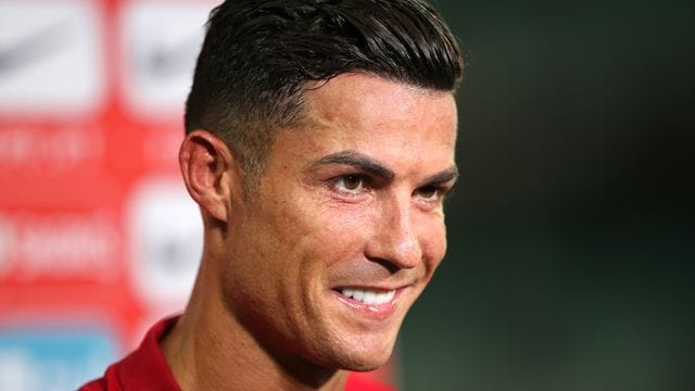 Absolvierte nach seiner Rückkehr sein erstes Training bei Manchester United: Cristian Ronaldo.