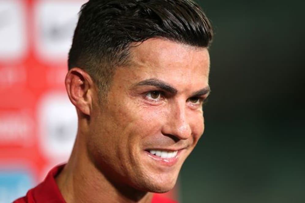 Absolvierte nach seiner Rückkehr sein erstes Training bei Manchester United: Cristian Ronaldo.