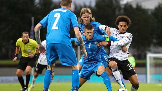 War bei der Nationalmannschaft gut in Form: Leroy Sané (r).