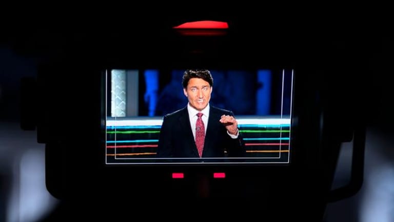 Premierminister Justin Trudeau geriet bei der letzten Fernsehdebatte der Spitzenkandidaten unter Druck.