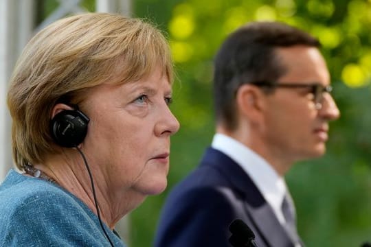 Bundeskanzlerin Angela Merkel und Polens Ministerpräsident Mateusz Morawiecki sprachen unter anderem über die Beziehungen zu Belarus, die Zukunft der EU und die bilateralen Beziehungen.