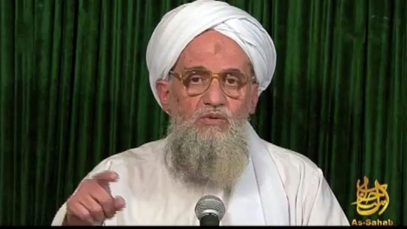 Al-Kaida-Chef Eiman al-Sawahiri in einer früheren Videobotschaft.