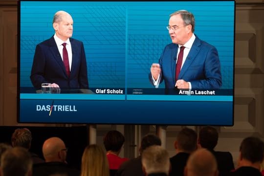 SPD-Kanzlerkandidat Olaf Scholz wurde von Union-Kanzlerkandidat Armin Laschet attackiert.