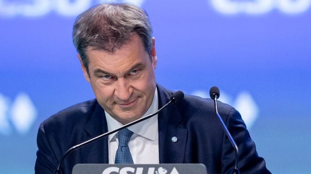 Parteichef Markus Söder beim CSU-Parteitag in Nürnberg am vergangenen Wochenende. Parteichef Markus Söder beim CSU-Parteitag in Nürnberg am vergangenen Wochenende.