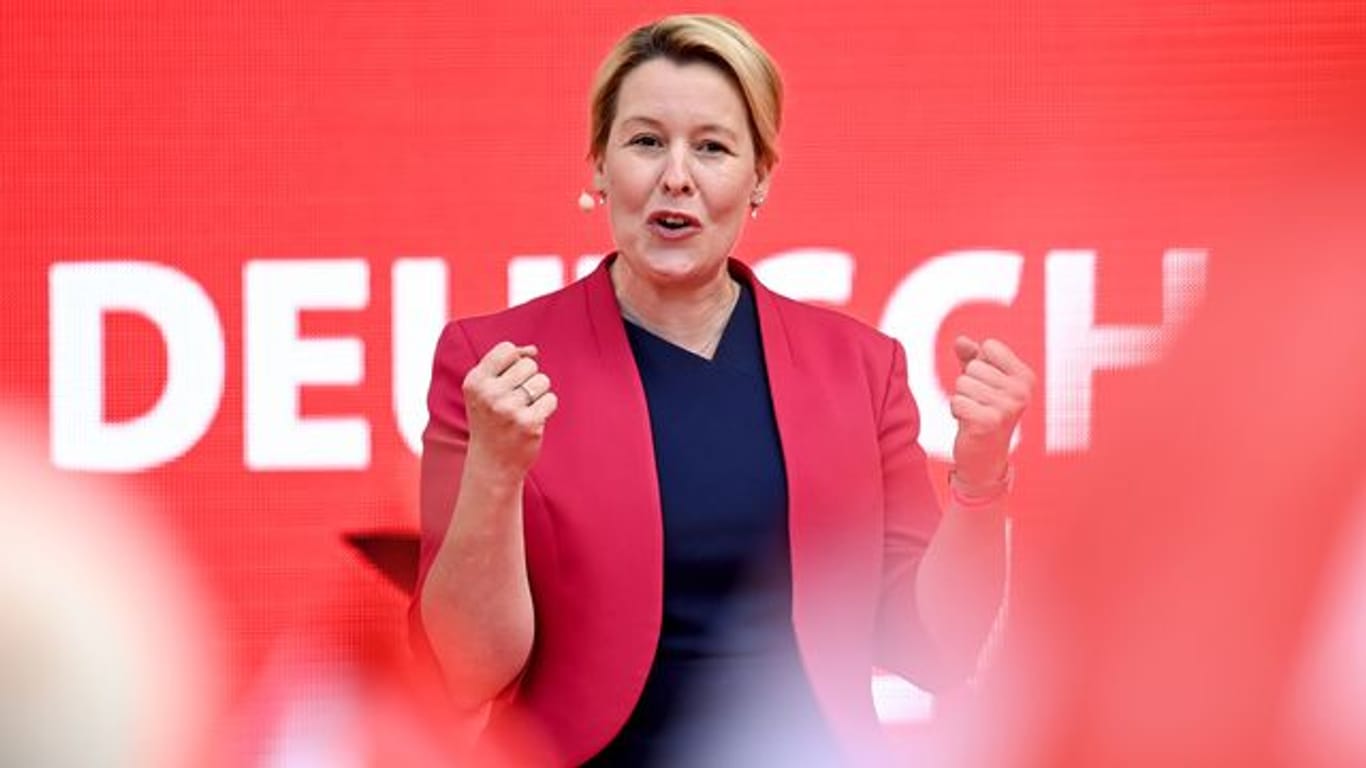 Die Spitzenkandidatin der Berliner SPD: die ehemalige Bundesfamilienministerin Franziska Giffey.