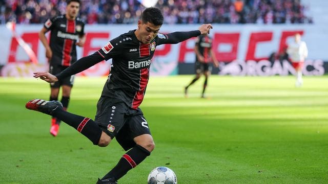 Leverkusens Exequiel Palacios fällt für die Bundesliga-Partie gegen den VfB Stuttgart aus. Leverkusens Exequiel Palacios fällt für die Bundesliga-Partie gegen den VfB Stuttgart aus.