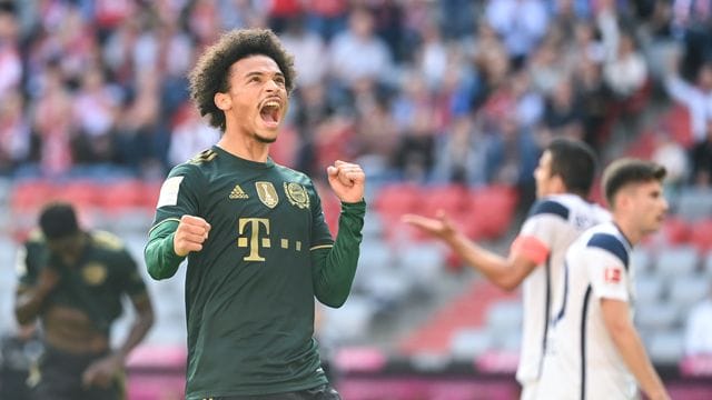 Sane traf per Freistoß zum 1:0 gegen den VfL Bochum.