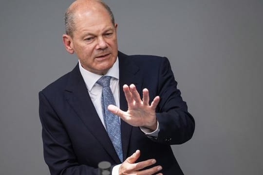 Olaf Scholz (SPD) bei einer Rede im Deutschen Bundestag.