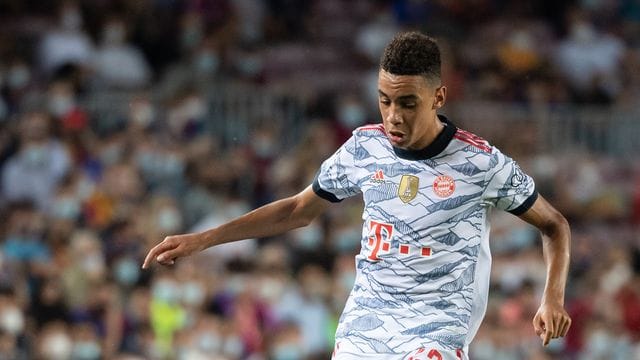 Hat sich nach einem Medienbericht beim Training verletzt: Jamal Musiala. Hat sich nach einem Medienbericht beim Training verletzt: Jamal Musiala.