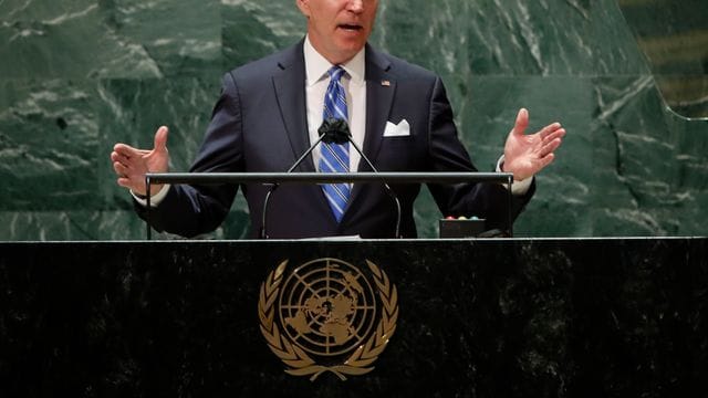 Joe Biden, Präsident der USA, spricht während der 76. Joe Biden, Präsident der USA, spricht während der 76.