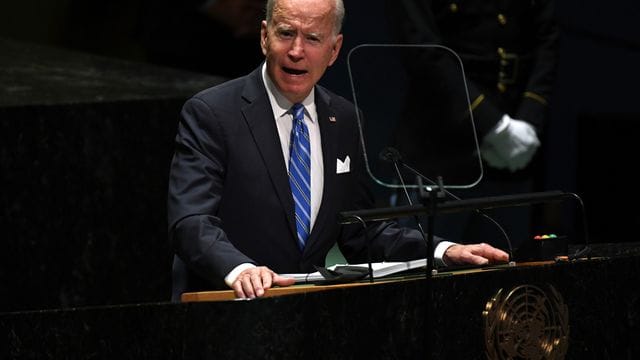 "Zusammenarbeiten wie nie zuvor": US-Präsident Joe Biden in New York.