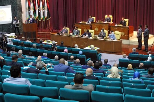 Ein Blick in Libyens Parlament (Archivbild).