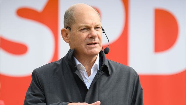 SPD-Kanzlerkandidat Olaf Scholz präferiert eine Koalition mit den Grünen.