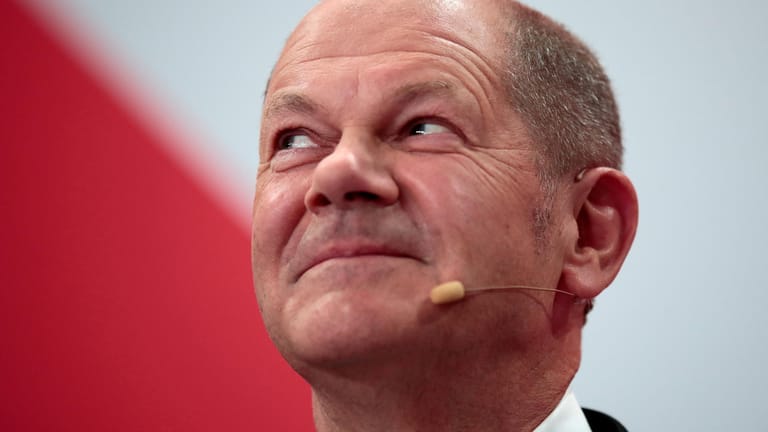 Olaf Scholz (SPD): In seinen Augen ist das Rennen um die Kanzlerschaft bereits entschieden.