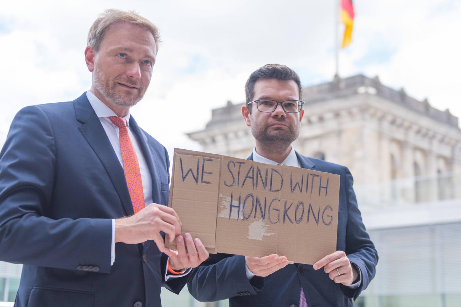 Christian Lindner und Marco Buschmann: Die FDP-Politiker solidarisierten sich im vergangenen Jahr mit den Protestbewegungen in Hong-Kong. (Archivfoto)