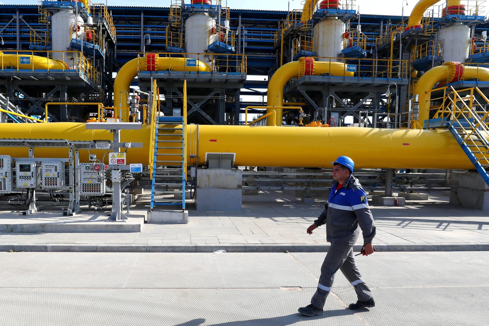 Startpunkt von Nord Stream 2 in Leningrad: In diesem Winter wird die Pipeline wohl noch kein Gas liefern.