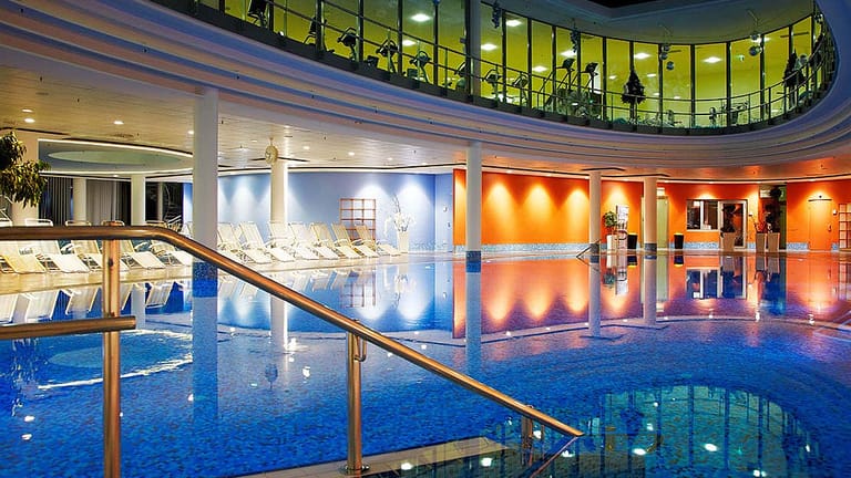 Die Spa- und Saunalandschaft des Centrovital-Hotels bietet eine hervorragende Ausstattung zum Entspannen.