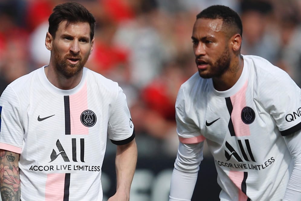 Ratlos: Messi und Neymar im Spiel in Rennes.
