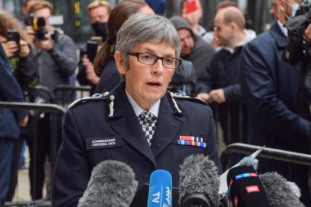 Die Chefin der Londoner Polizei, Cressida Dick, spricht zur Presse (Archivbild). Sie hat jetzt einen erneuten Fall einräumen müssen.