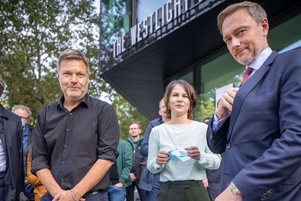 Robert Habeck, Annalena Baerbock und Christian Lindner: Unter jungen Wählern waren Grüne und FDP die beliebtesten Parteien.