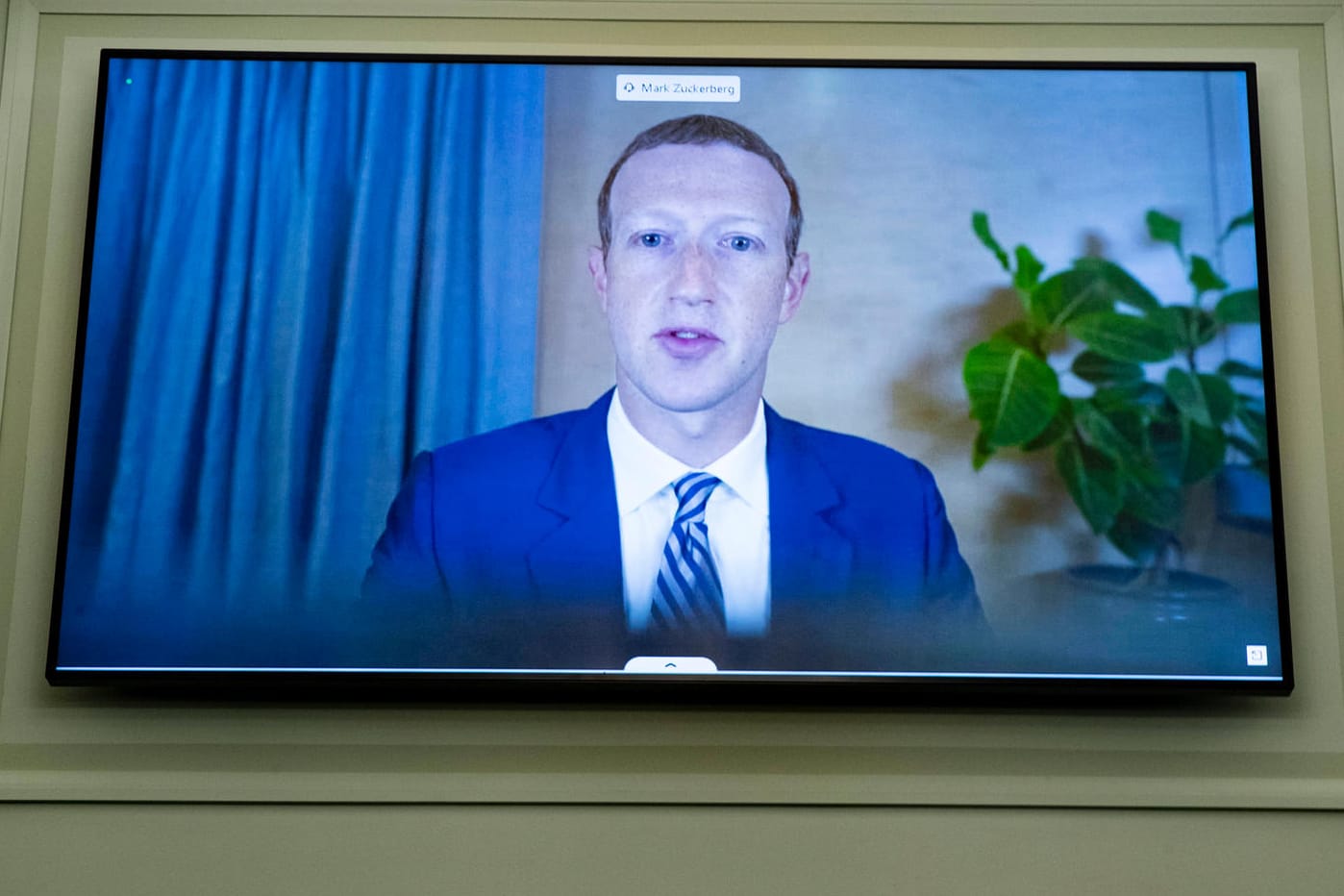 Facebook-Chef Mark Zuckerberg als Zeuge vor dem Senat im Jahr 2020: