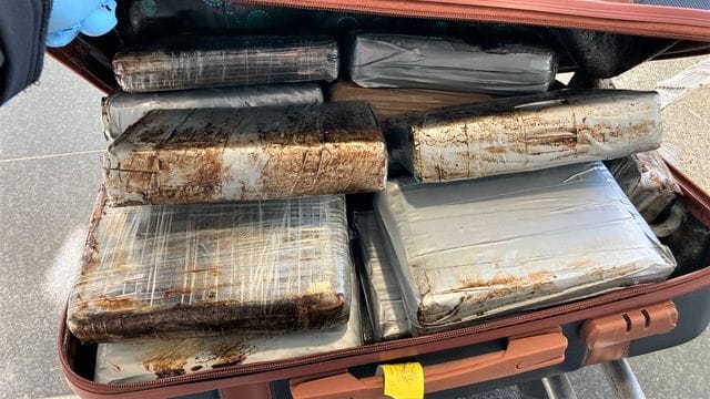Koffer mit 22 Kilogramm Kokain entdeckt Koffer mit 22 Kilogramm Kokain entdeckt