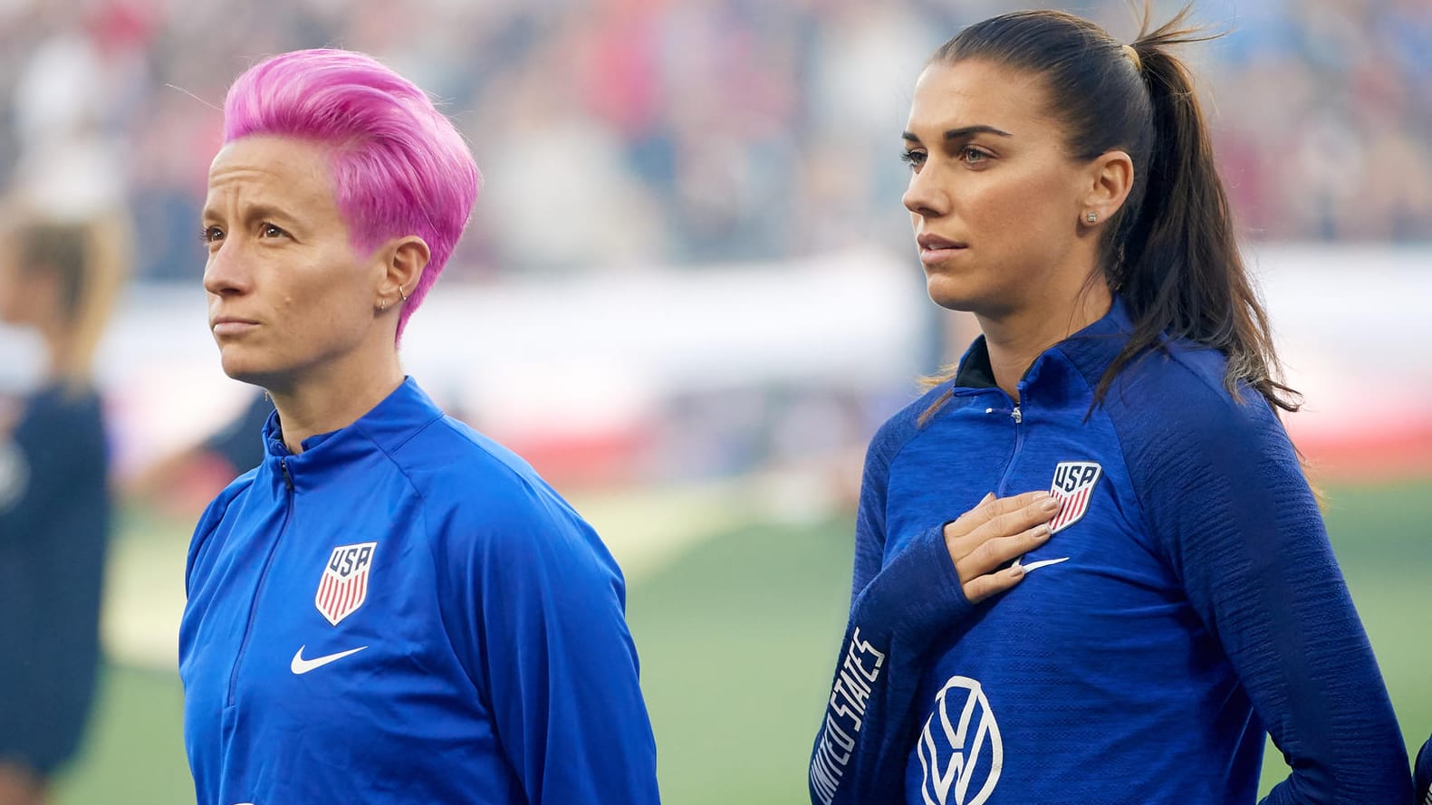 Megan Rapinoe und Alex Morgan: Die beiden Starspielerinnen erheben ihre Stimme.