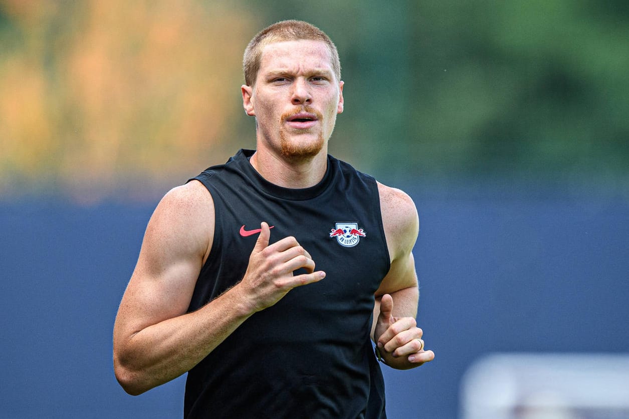 Marcel Halstenberg: Der Leipziger im Training.