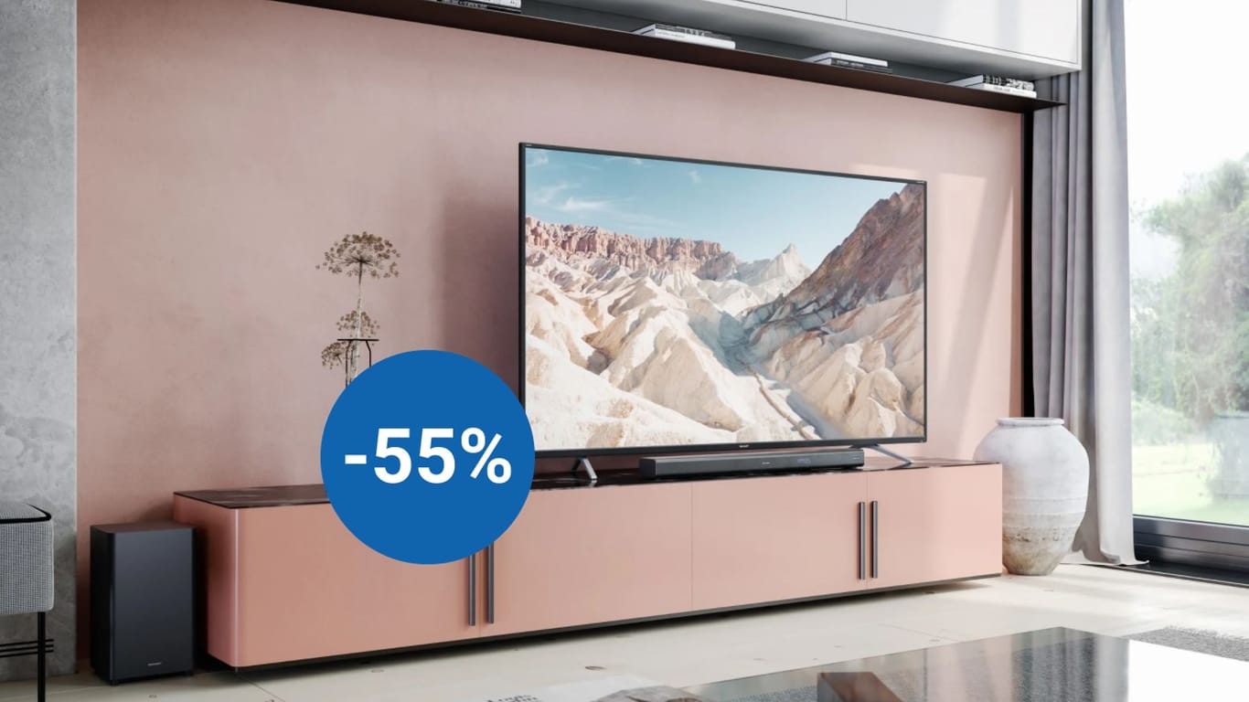 Kino-Feeling im Wohnzimmer: Bei Lidl ist heute ein 4K-Fernseher für unter 400 Euro im Angebot.