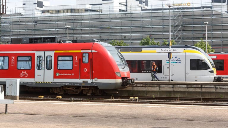 Eine S-Bahn am Dortmunder Hauptbahnhof: Ein Pärchen hatte sich hier vergnügt.
