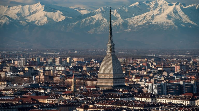 Ein Blick auf Turin: Hier findet 2022 der ESC statt.