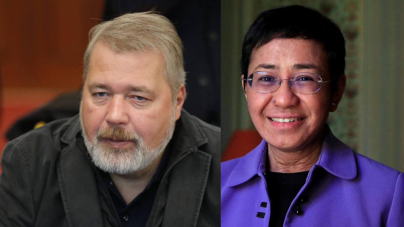 Dmitri Muratow und Maria Ressa: Die Journalisten erhalten den Friedensnobelpreis für ihren Einsatz für die Pressefreiheit.