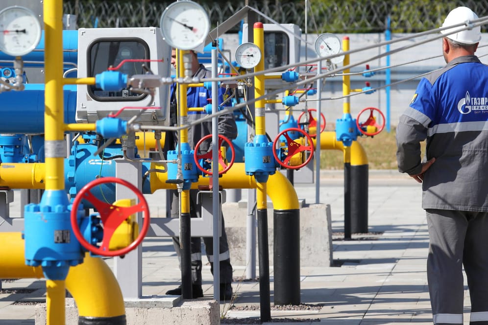 Mitarbeiter von Gazprom an der Gaspipeline Nord Stream 2: Russland kritisiert die EU für ihre Gaspolitik.