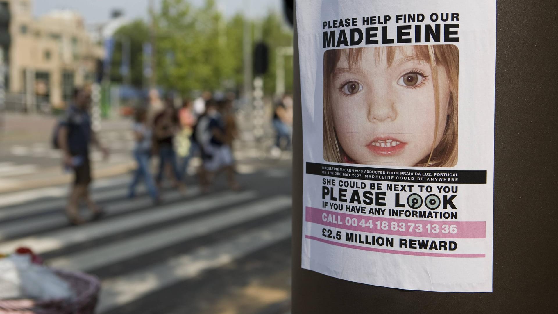 Vermisstenfoto von Madeleine McCann: Das Mädchen verschwand 2007 bei einem Urlaub in Portugal aus einer Appartementanlage.