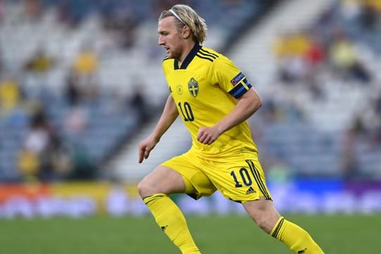 Schwedens Emil Forsberg am Ball.