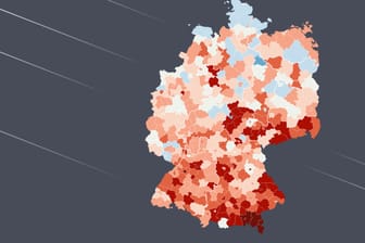 Corona-Risikoradar in den Landkreisen: Diese Animation zeigt deutliche Verschiebungen innerhalb Deutschlands und bedenkliche Trends in einigen Regionen.