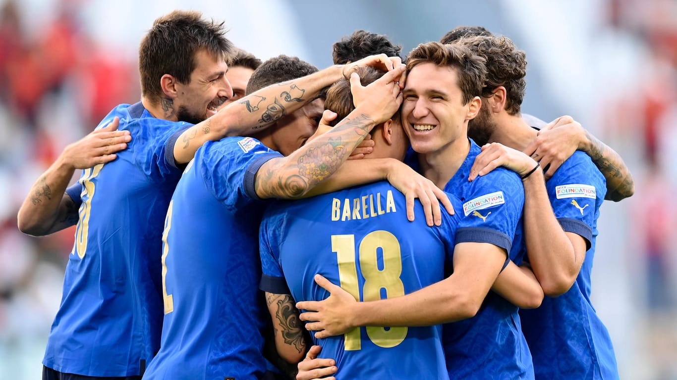 Jubel über Platz drei: Italien siegt gegen Belgien.