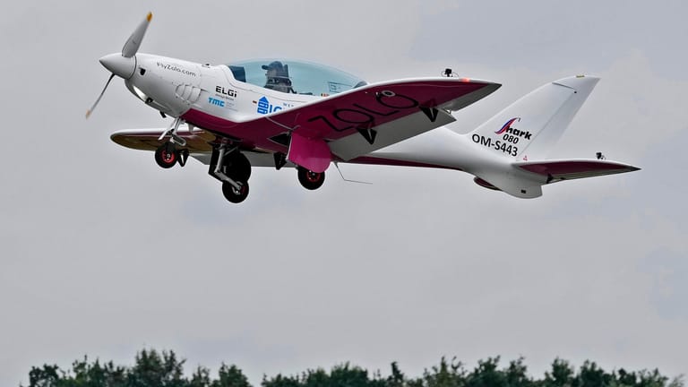 Shark Ultralight-Flugzeug der Belgierin: Es ist das leichteste Flugzeug der Welt.