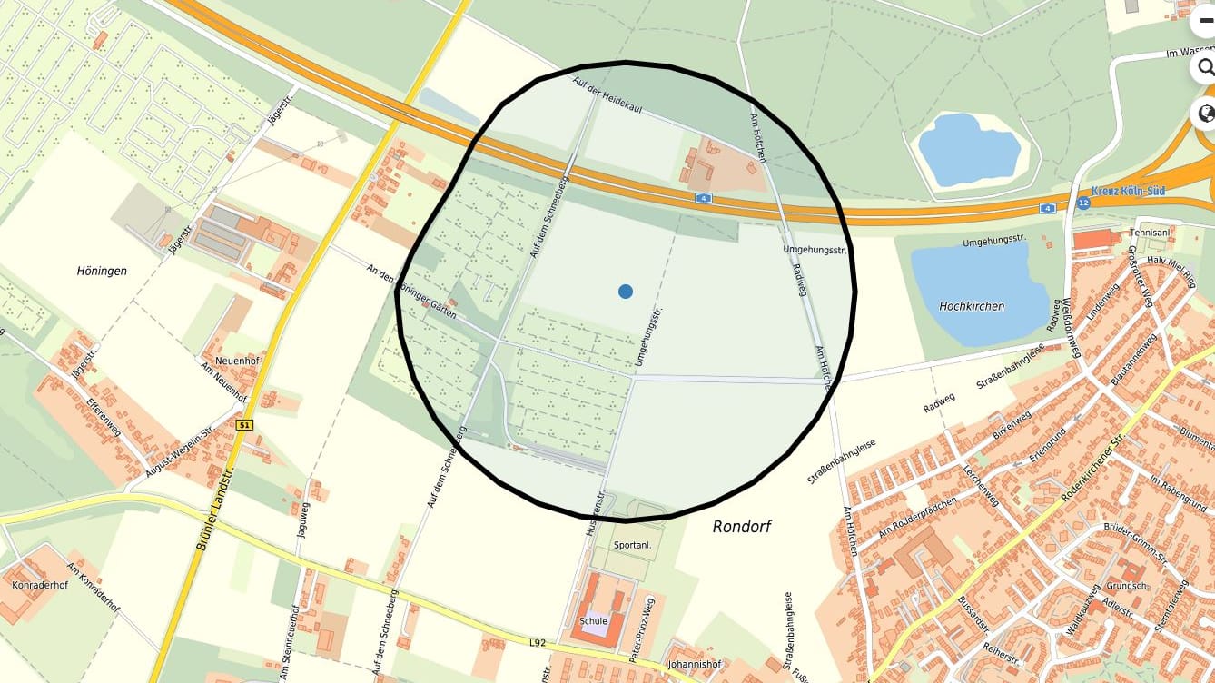 Eine Grafik der Stadt Köln zeigt das von Sperrungen betroffene Gebiet.