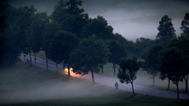 Durch die dicke Suppe nur mit Funzellicht - besser nicht: Wenn Nebel, Schneefall oder Regen die Sicht erheblich behindern, muss das Abblendlicht eingeschaltet werden.