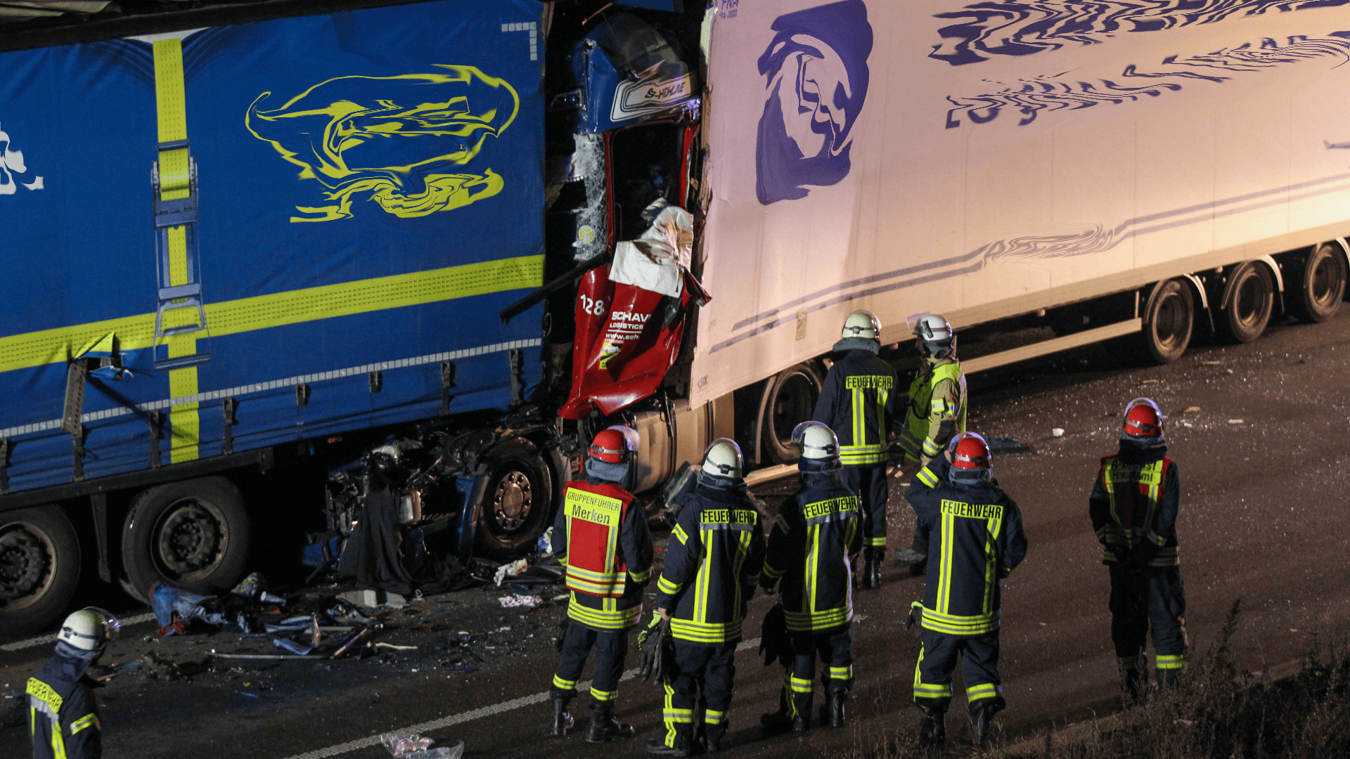 Unfallaufnahme auf der A4: In der Nacht ist dort ein Lkw-Fahrer tödlich verunglückt. Unfallaufnahme auf der A4: In der Nacht ist dort ein Lkw-Fahrer tödlich verunglückt.