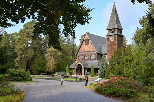 Die Friedhofskapelle des Südwestkirchhofs Stahnsdorf: Dort fand die umstrittene Beisetzung statt.