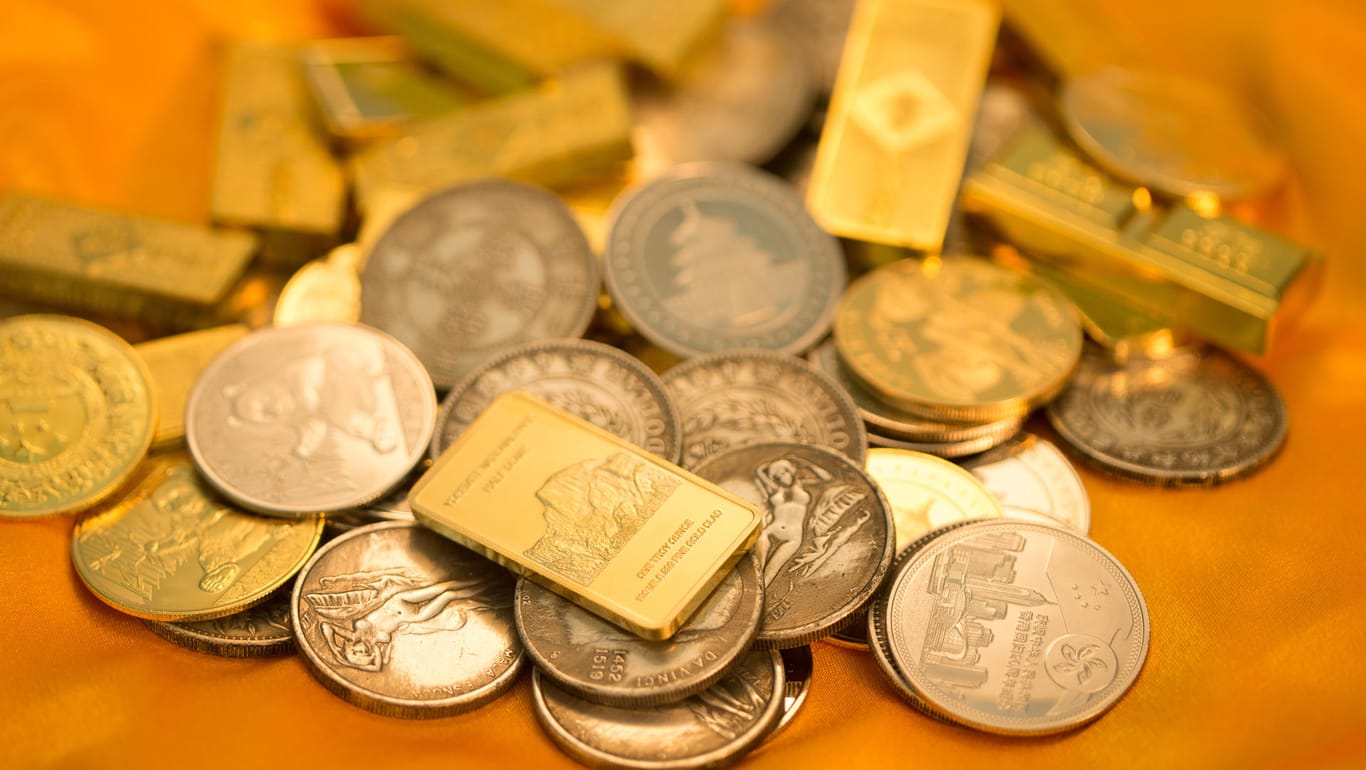 Goldmünzen (Symbolbild): Das Edelmetall gilt gemeinhin als sichere Geldanlage bei steigender Inflation.