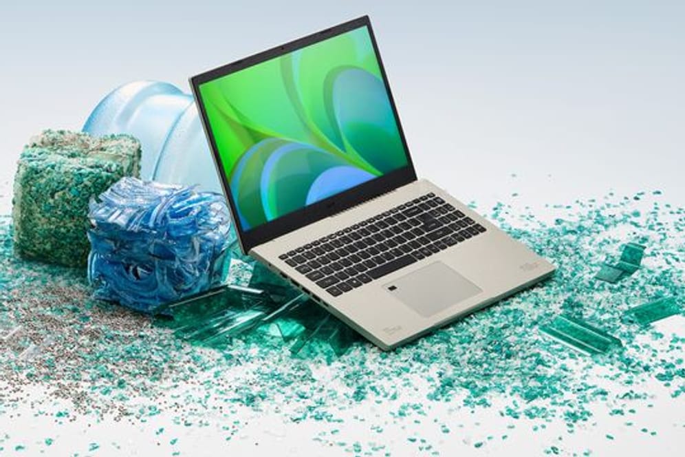 Das Gehäuse des Acer Aspire Vero besteht zu 30 Prozent aus recyceltem Kunststoff.