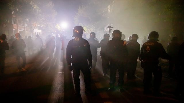 Demo gegen die Räumung des "Köpi"-Camp